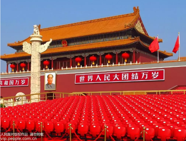 天安门广场盛装迎接新中国国庆70周年盛典
