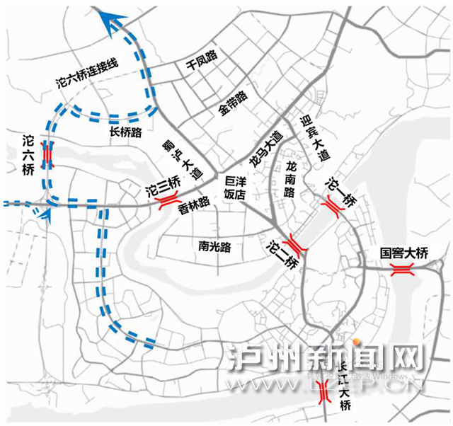 跨区还去三桥堵？泸州市民注意 走这条新路或许更畅通、更省时