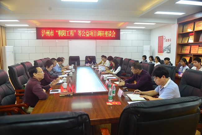 泸州市“朝阳工程”等重点公益项目专题调研座谈会在大桥中学举行