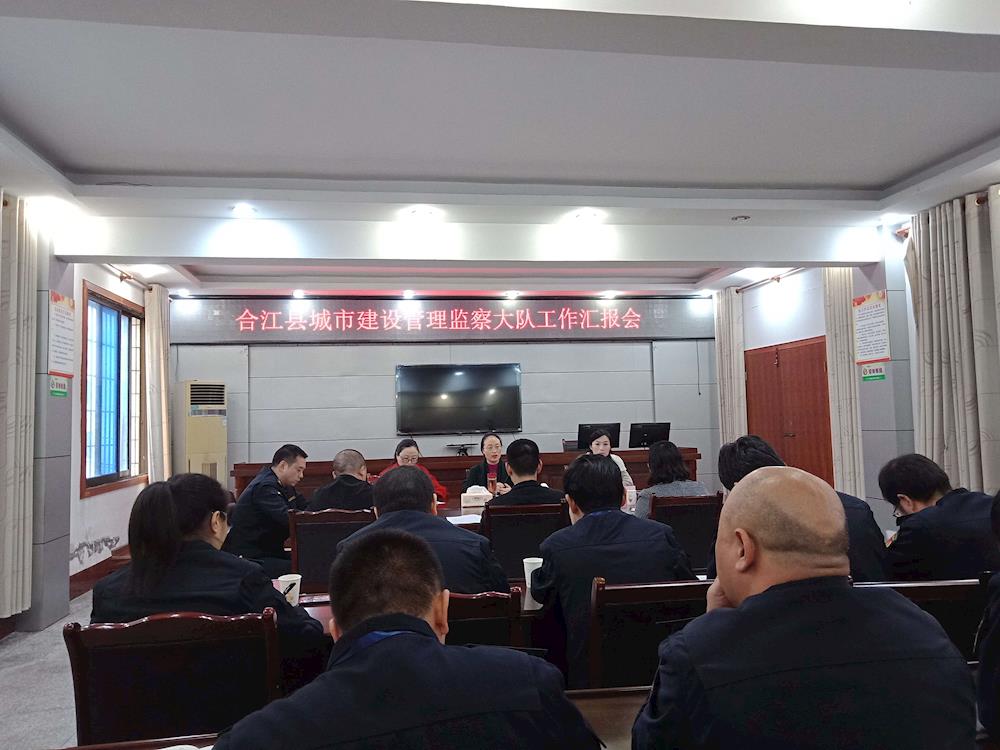 合江县副县长李小蓉调研合江县城市建设管理监察大队
