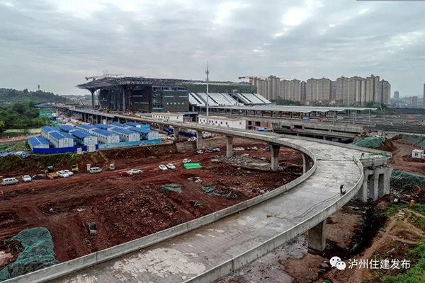 同步推进！泸州城北高铁站周边市政道路工程有新进展